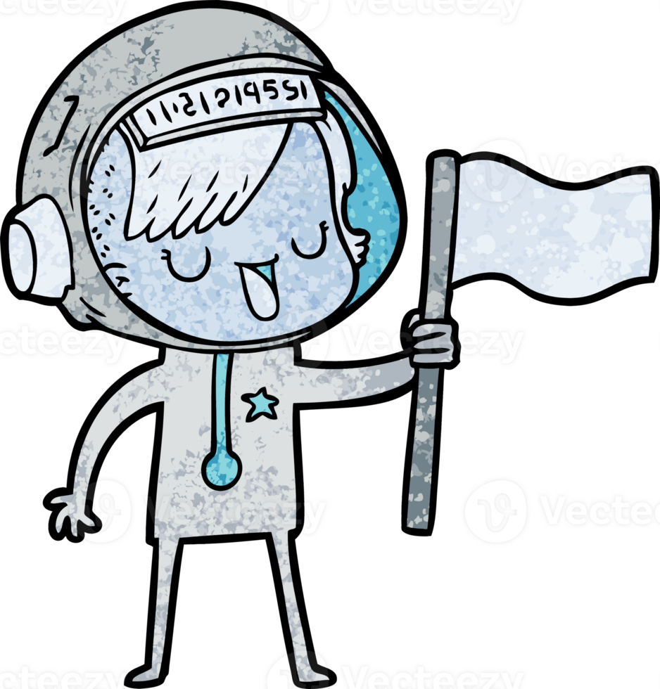 cartoon astronaut woman png