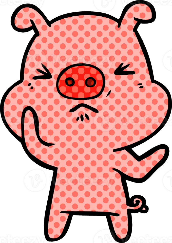 cartoon angry pig png