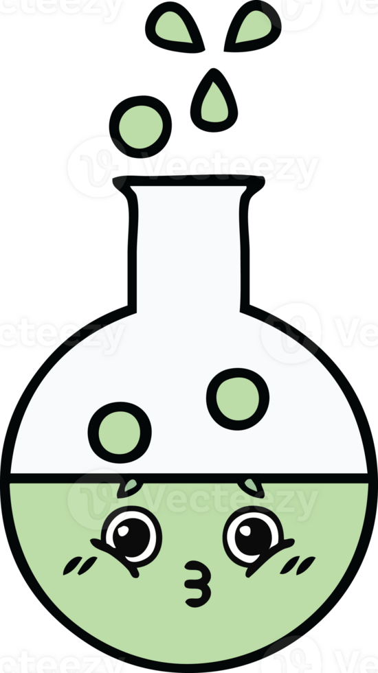 cute cartoon of a test tube png