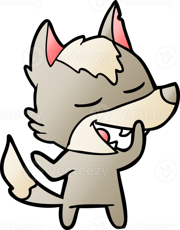 cartoon wolf laughing png