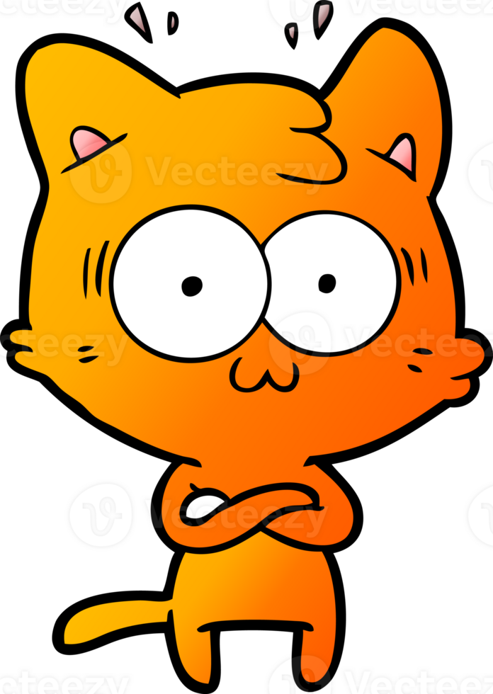 chat surpris de dessin animé png