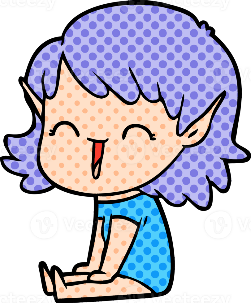 cartoon elf girl png