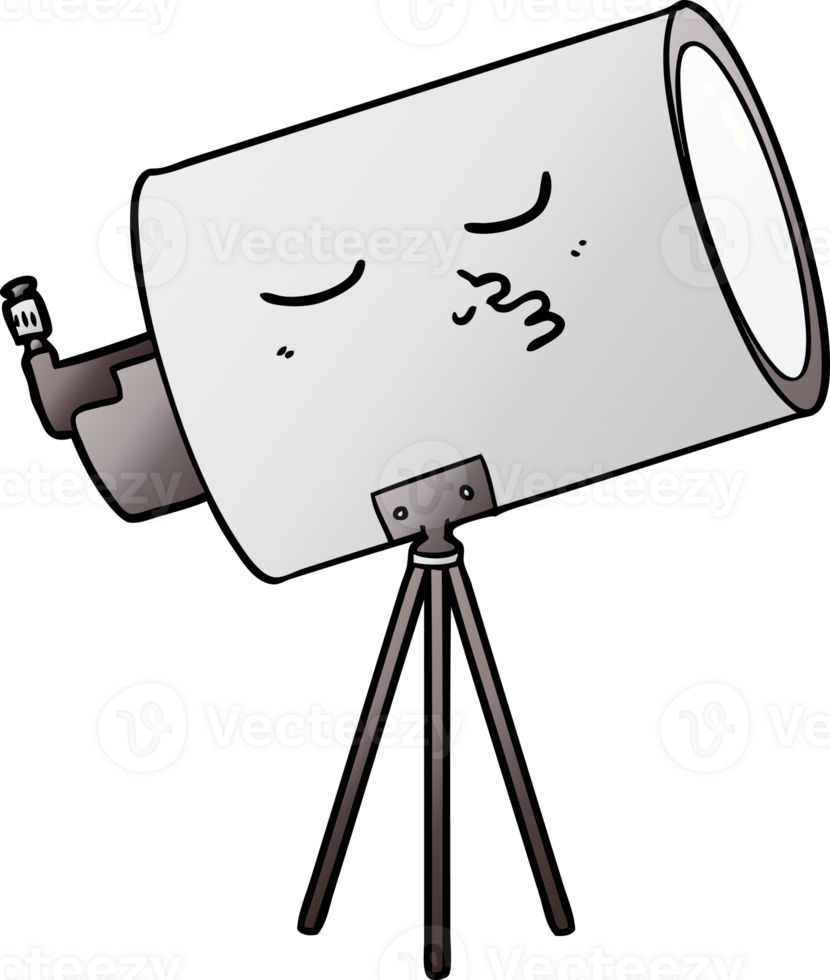 cartoon telescope with face png