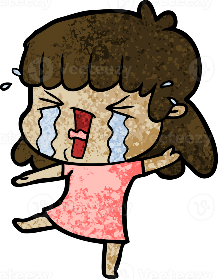 cartoon woman in tears png