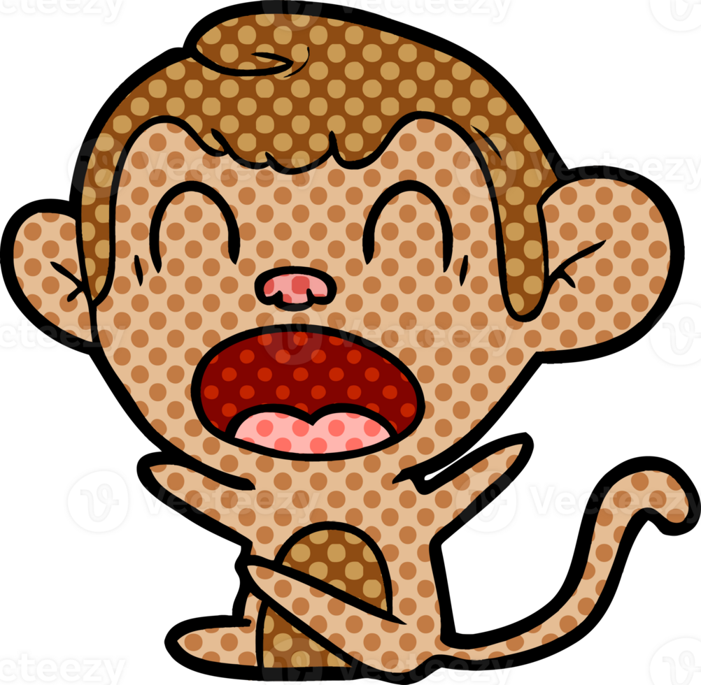 shouting cartoon monkey png