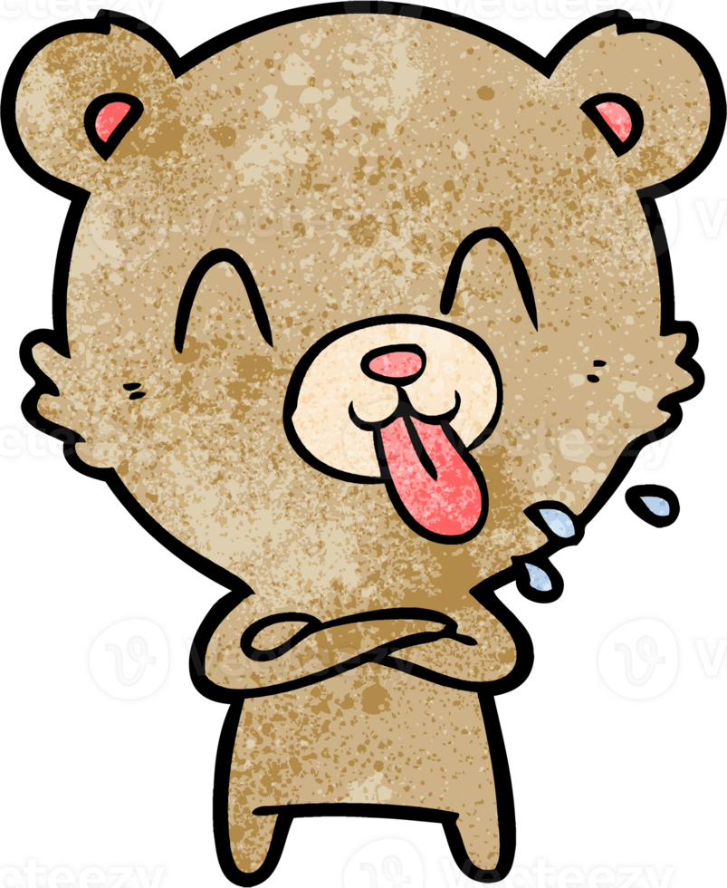 urso de desenho animado rude png