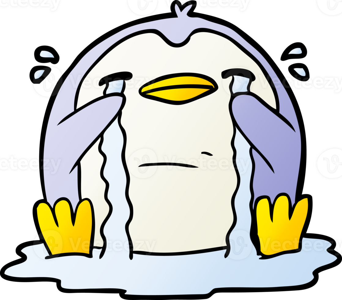 Cartoon weinender Pinguin png