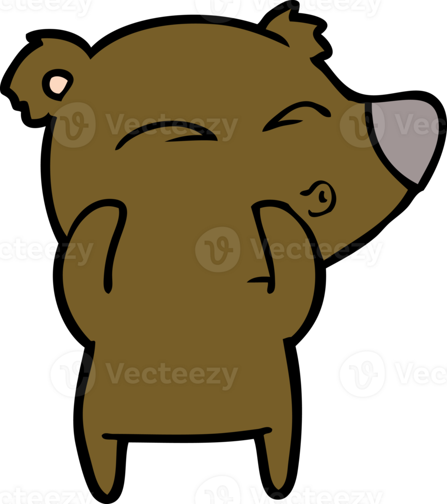 cartoon whistling bear png