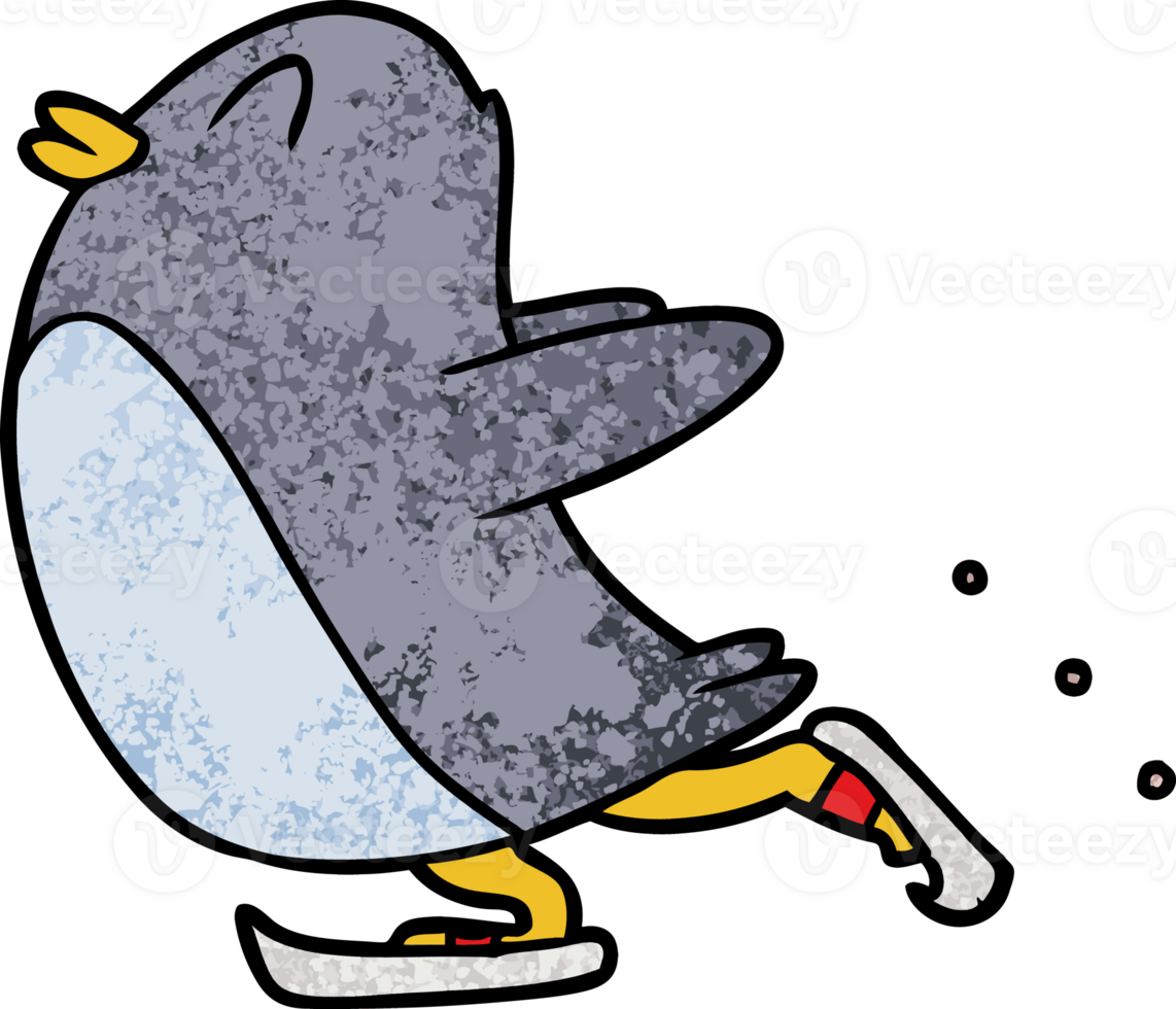 cartoon penguin ice skating png