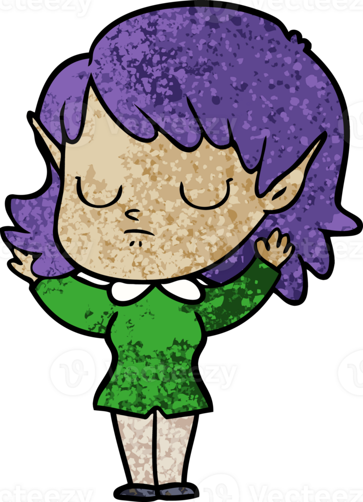 cartoon elf girl png