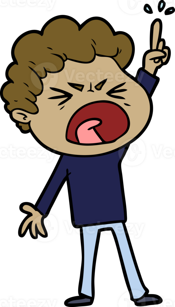cartoon furious man png