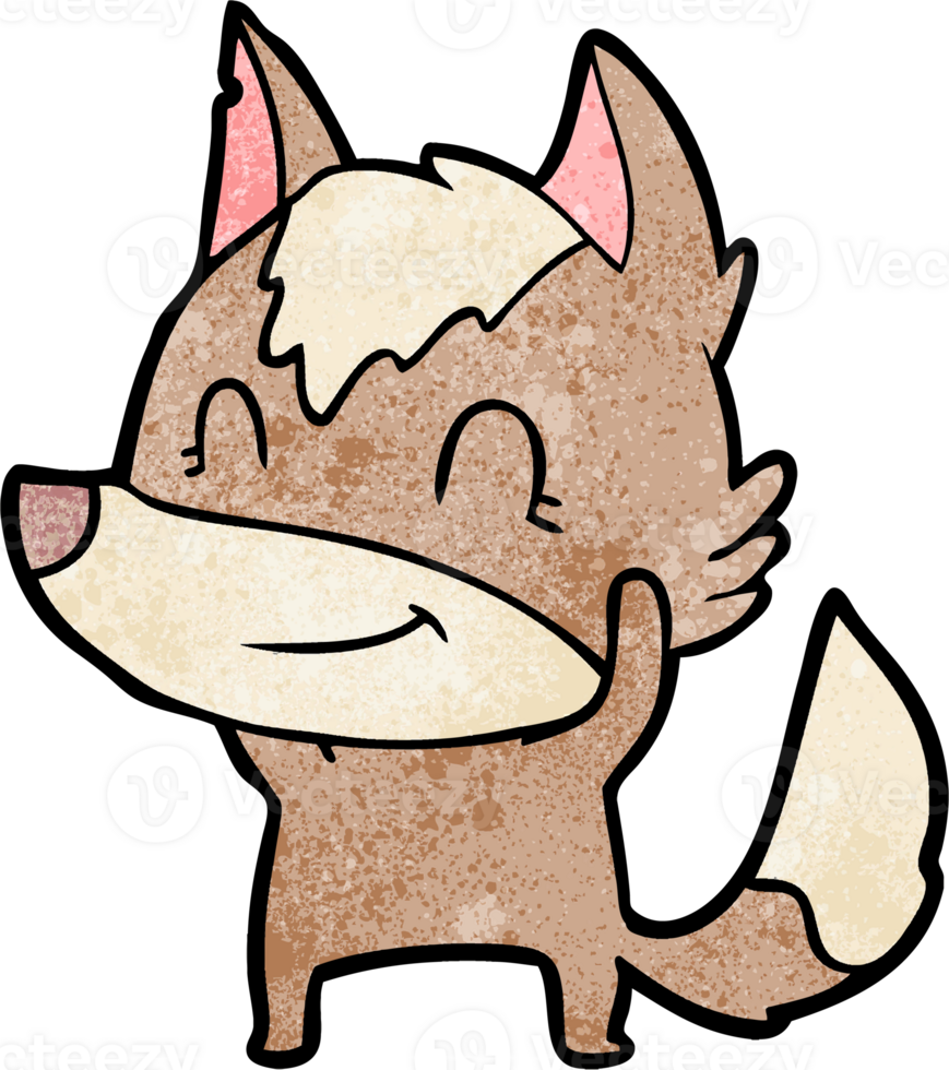 friendly cartoon wolf png