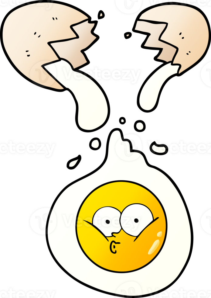 cartoon cracked egg png