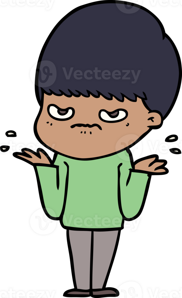 annoyed cartoon boy png