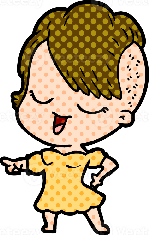 happy cartoon girl png