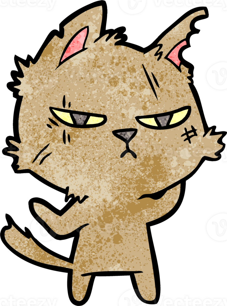 tuff tecknad serie katt png