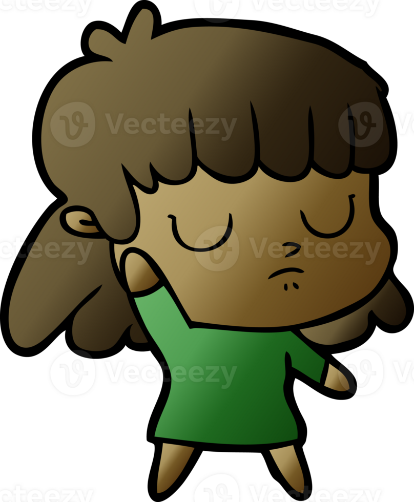 cartoon indifferent woman png