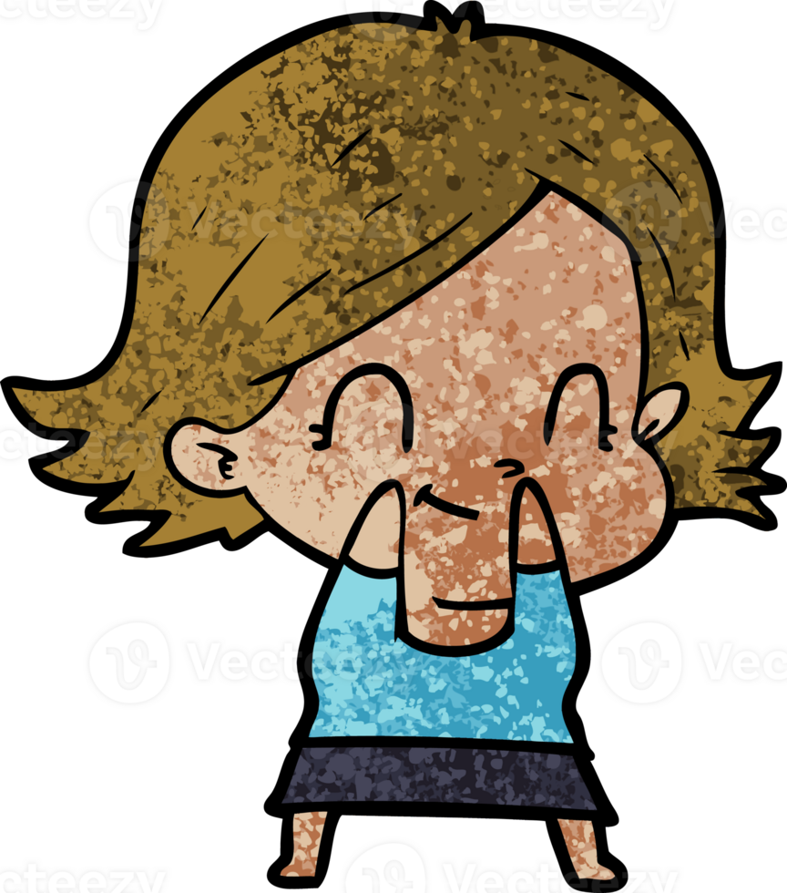 cartoon friendly girl png