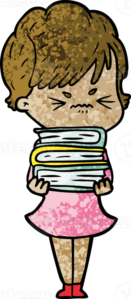 cartoon frustrated woman png