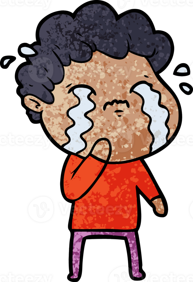 cartoon man crying png