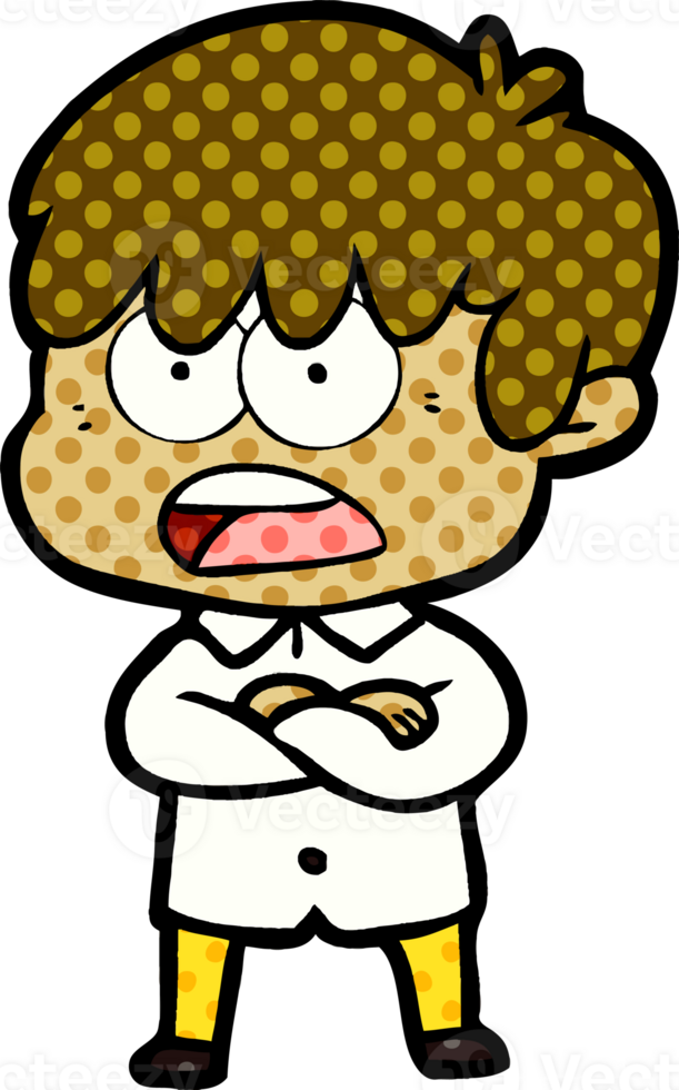 worried cartoon boy png