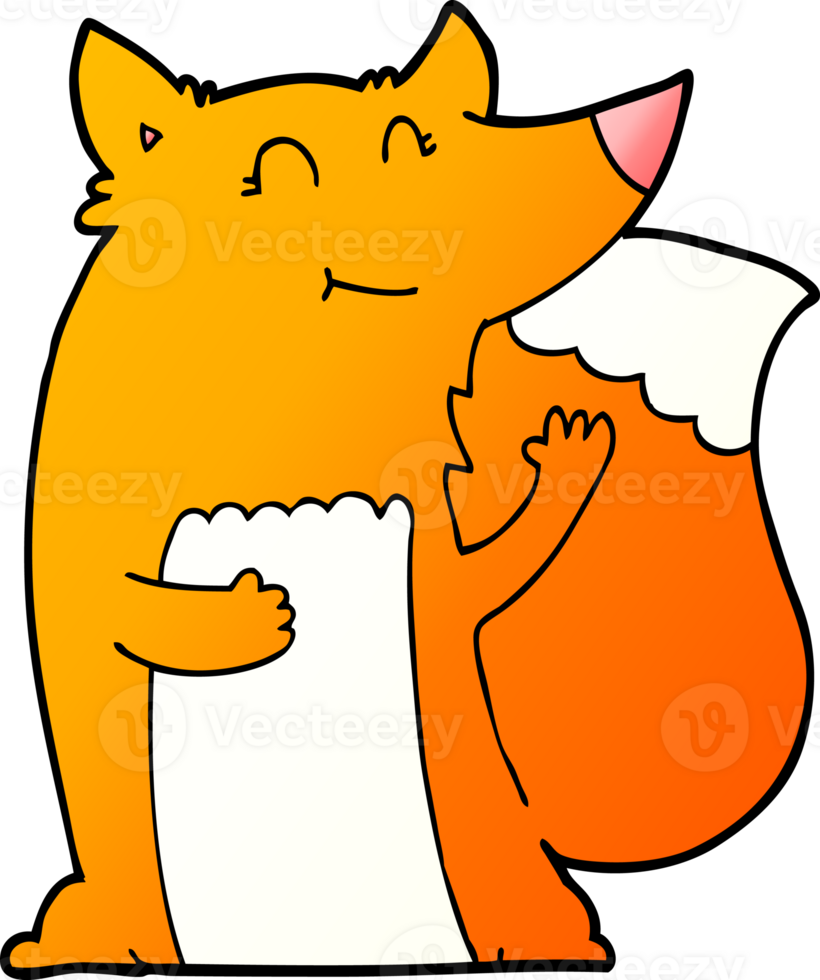 happy cartoon fox png