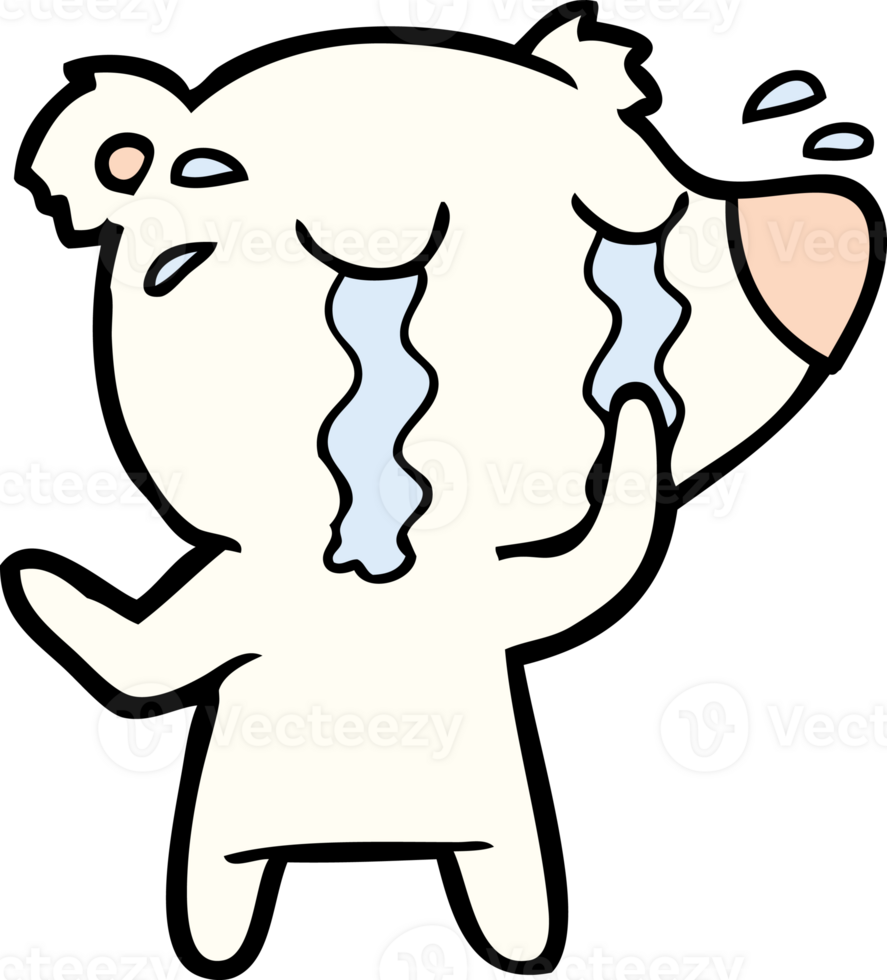cartoon crying polar bear png