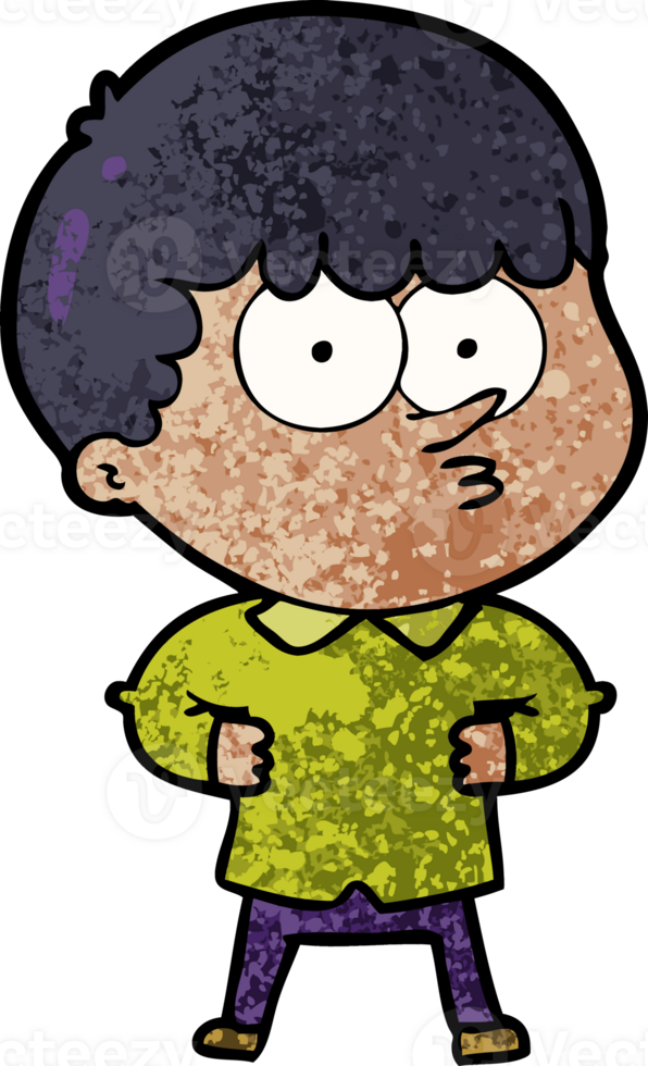 cartoon curious boy png