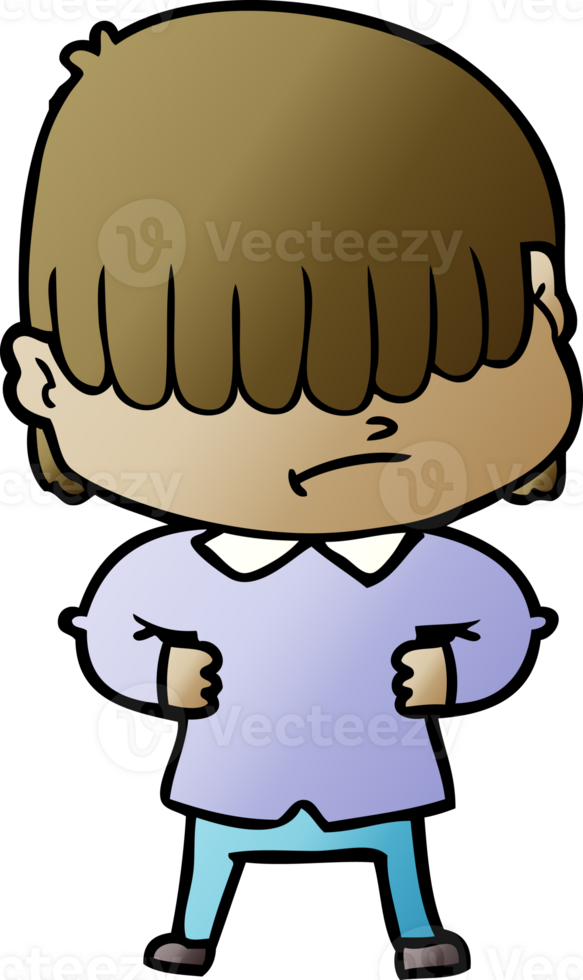 cartoon boy with untidy hair png