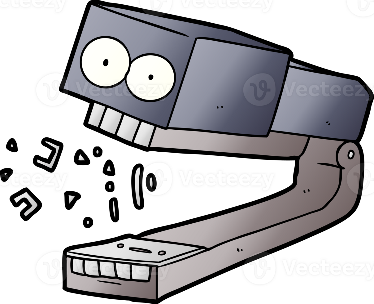 crazy cartoon stapler png