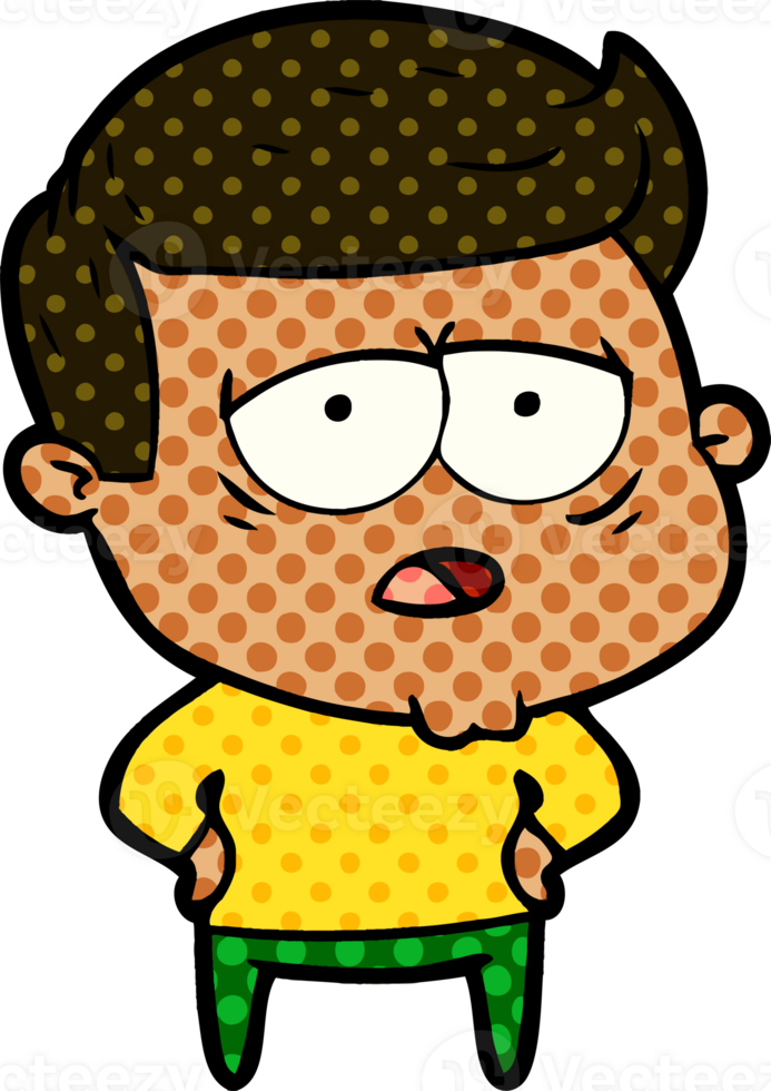 cartoon tired man png