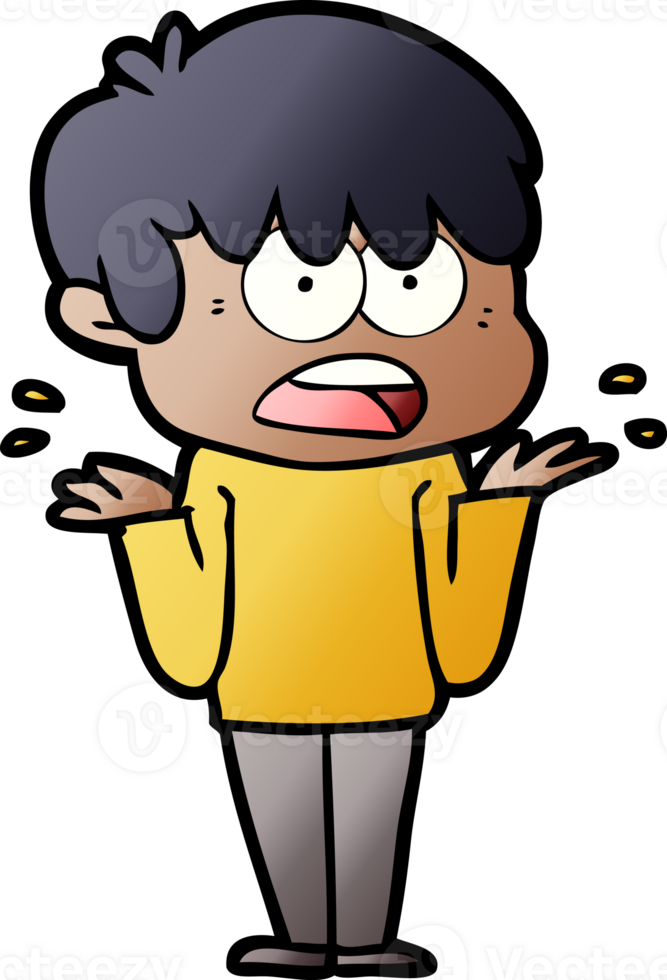 worried cartoon boy png