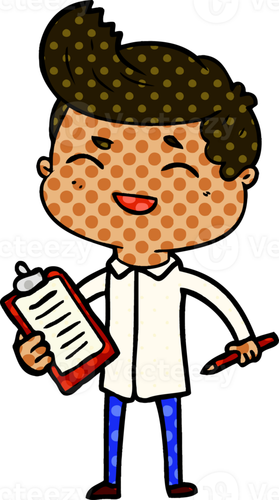 cartoon laughing salesman png