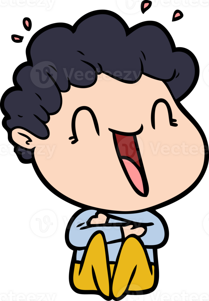 cartoon happy man png