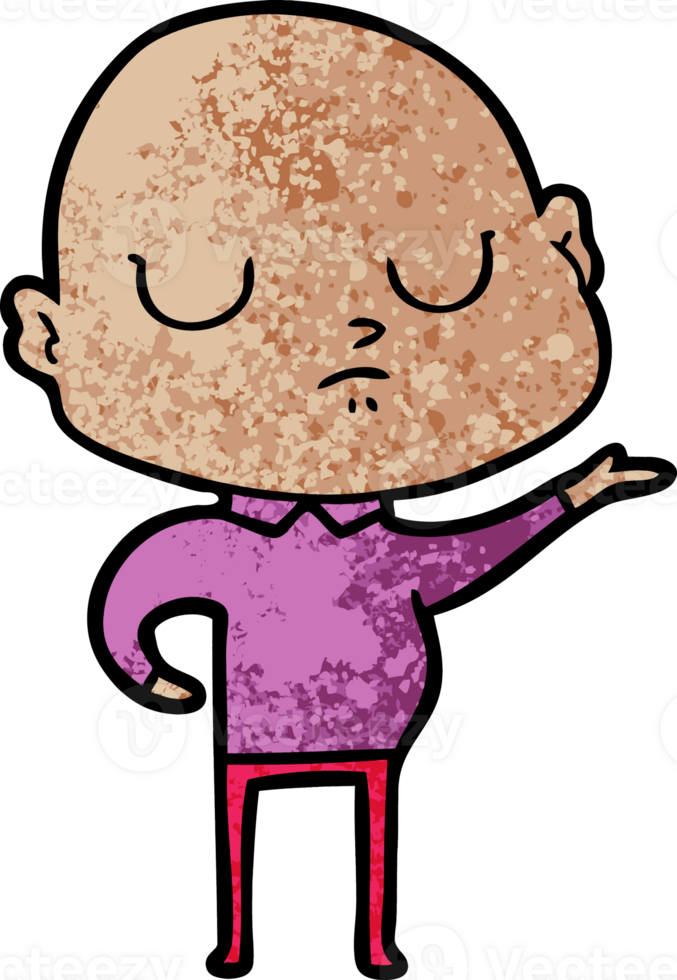 cartoon bald man png