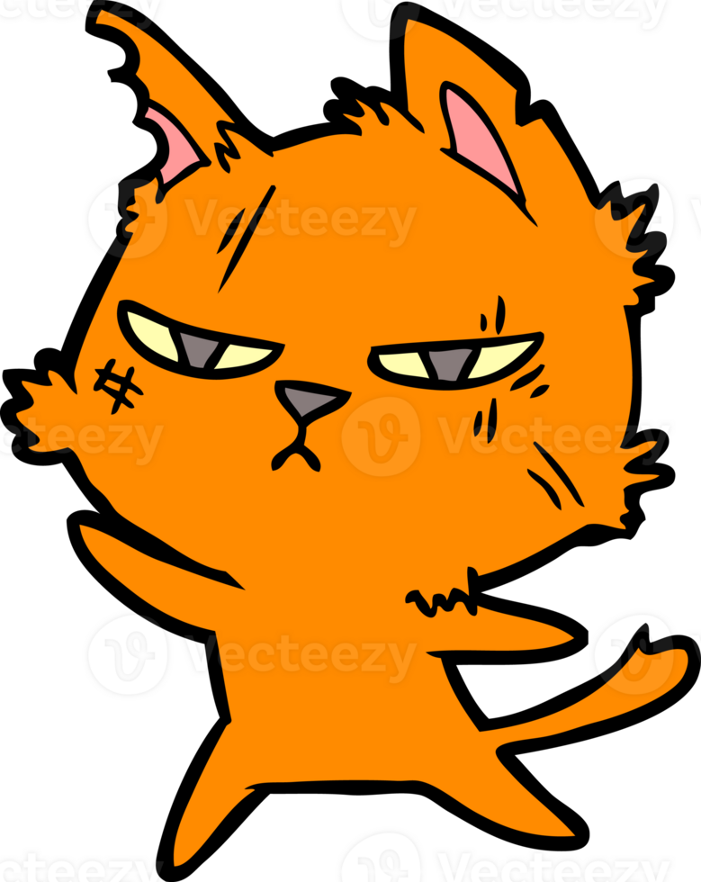 gato de desenho animado duro png