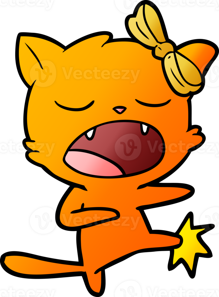 cartoon kicking cat png