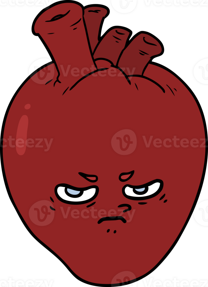cartoon mean heart png