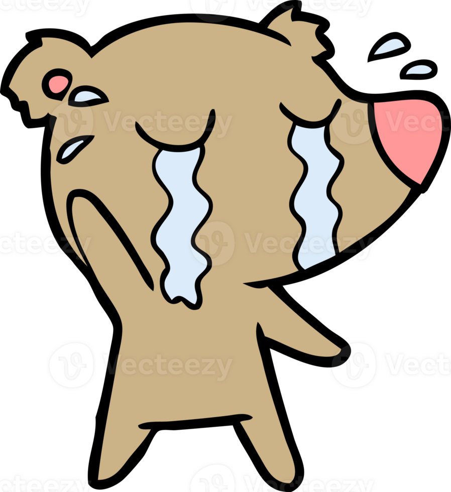 cartoon crying bear png