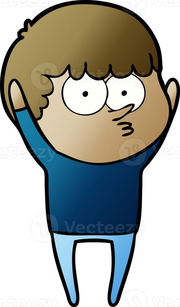 cartoon curious boy png