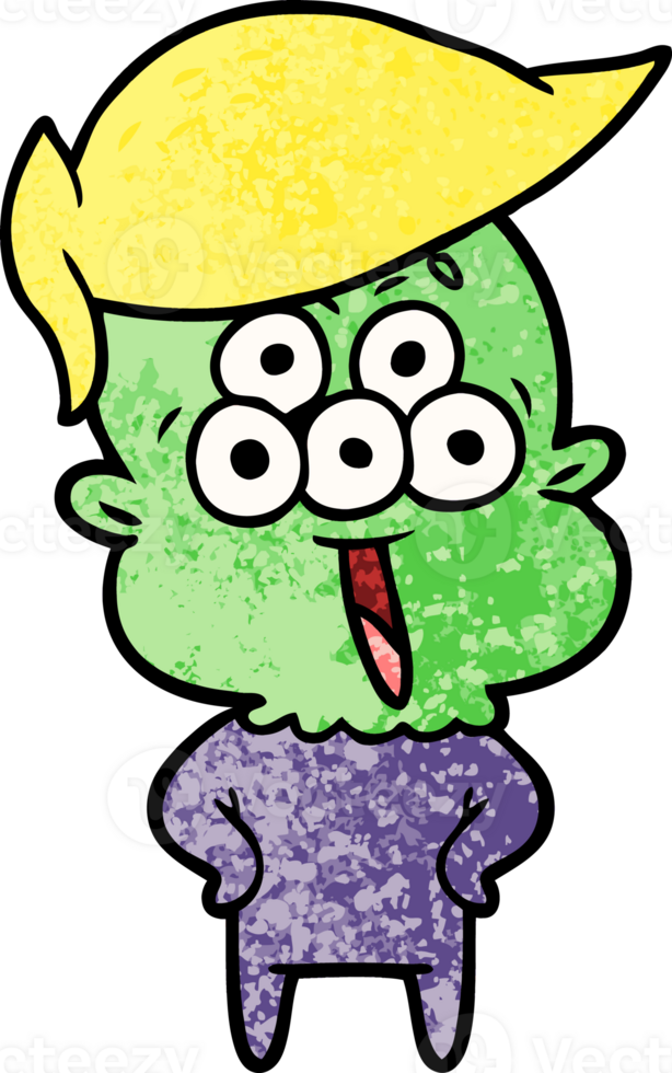 happy cartoon alien idiot png