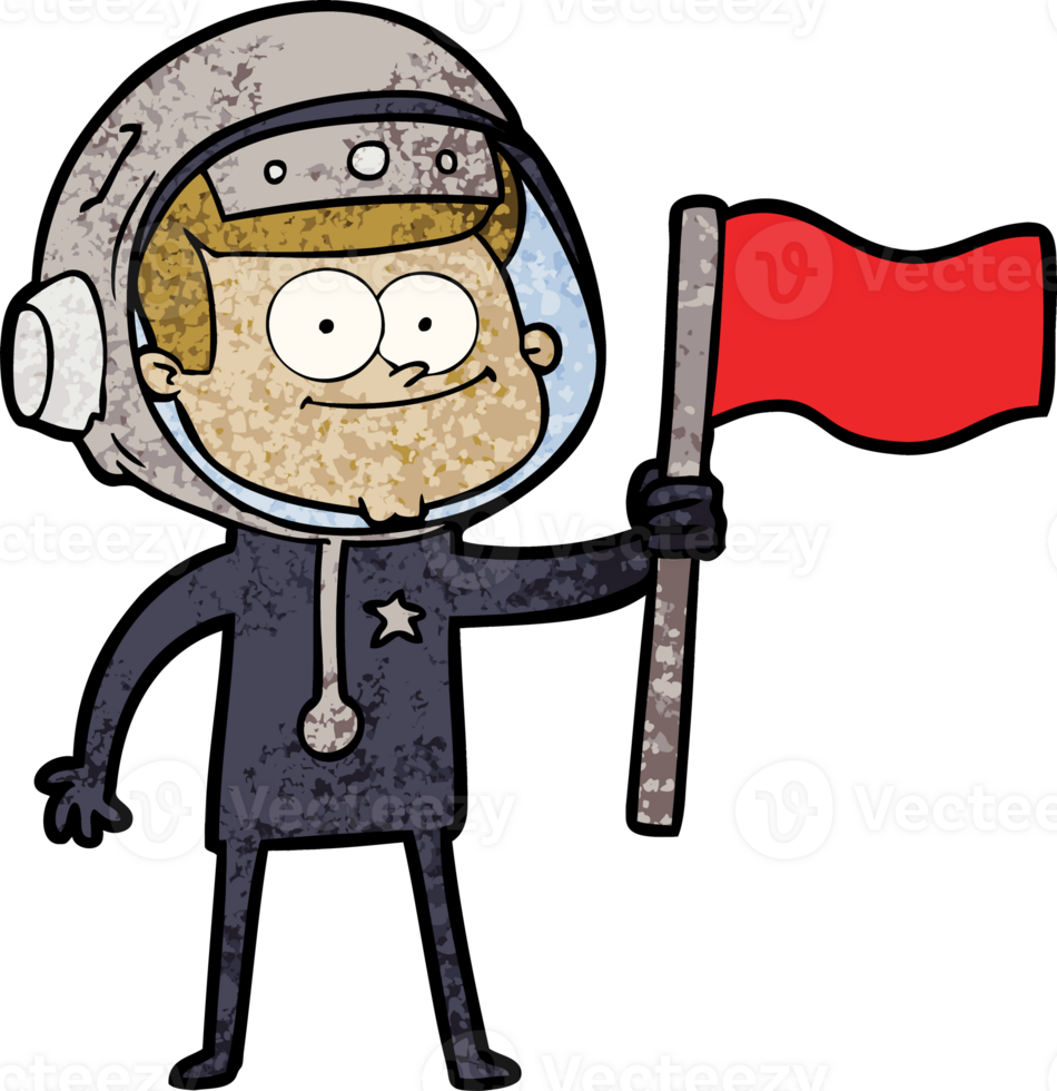 happy astronaut cartoon png