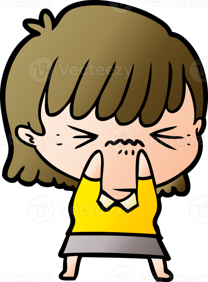 annoyed cartoon girl png