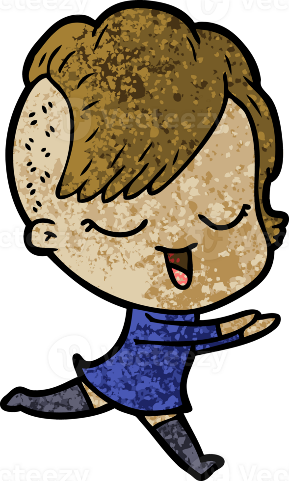 happy cartoon girl png