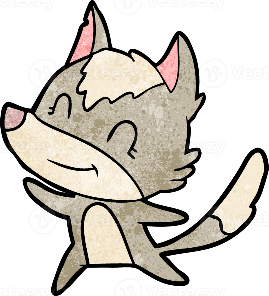 friendly cartoon wolf png