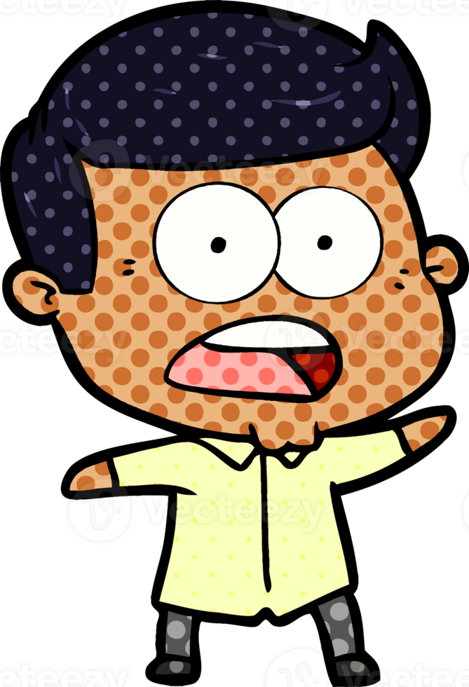 cartoon shocked man png
