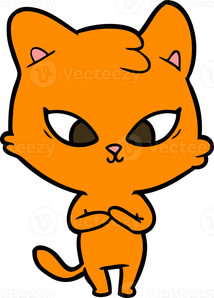 lindo gato de dibujos animados png