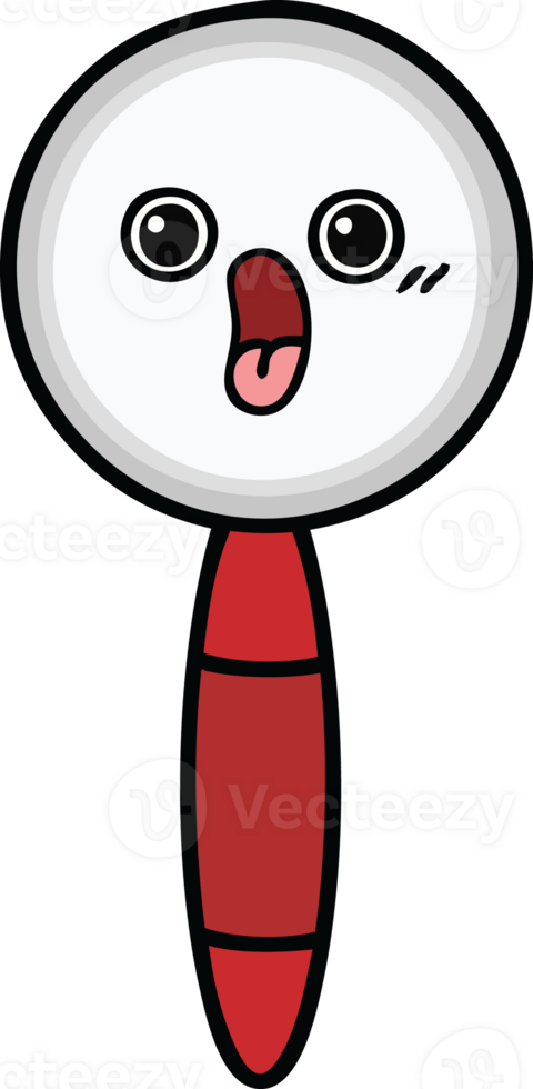 cute cartoon of a magnifying glass png