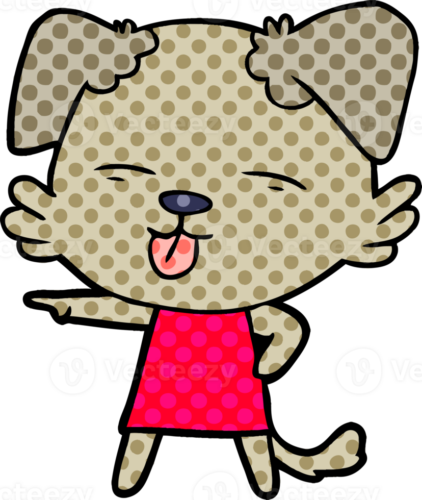 cartoon dog sticking out tongue png