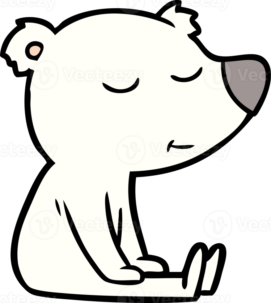 happy polar bear cartoon png